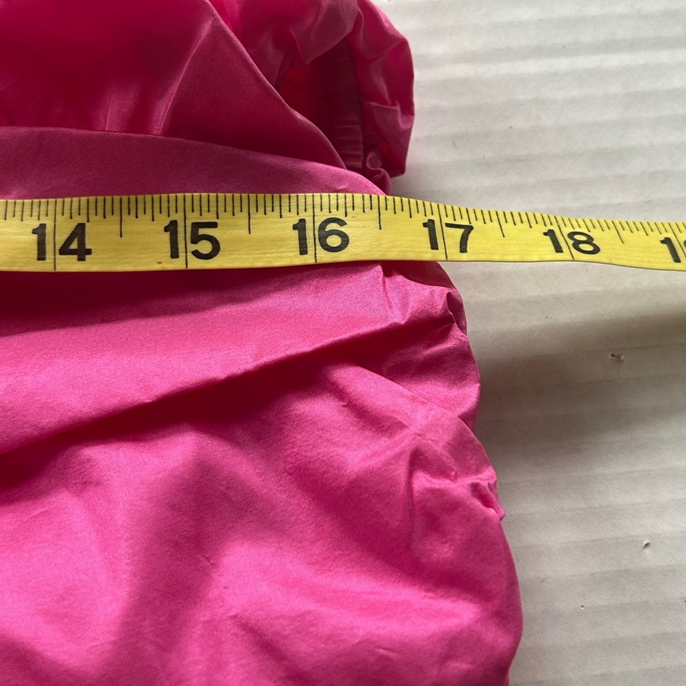 Lafayette 148 New York Pink Ruffled Puff Sleeve Blouse Sz 10 - Picture 8 of 9